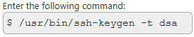 ssh-keygen -t dsa